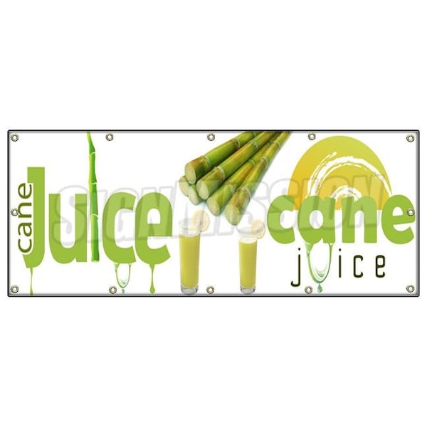SUGAR CANE JUICE BANNER SIGN fresh drinks cold ice soda water